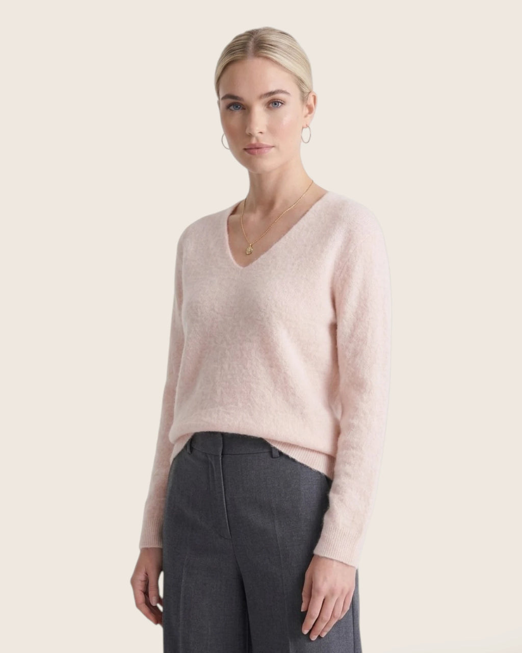 Blush Wool Cashmere Silk Knit