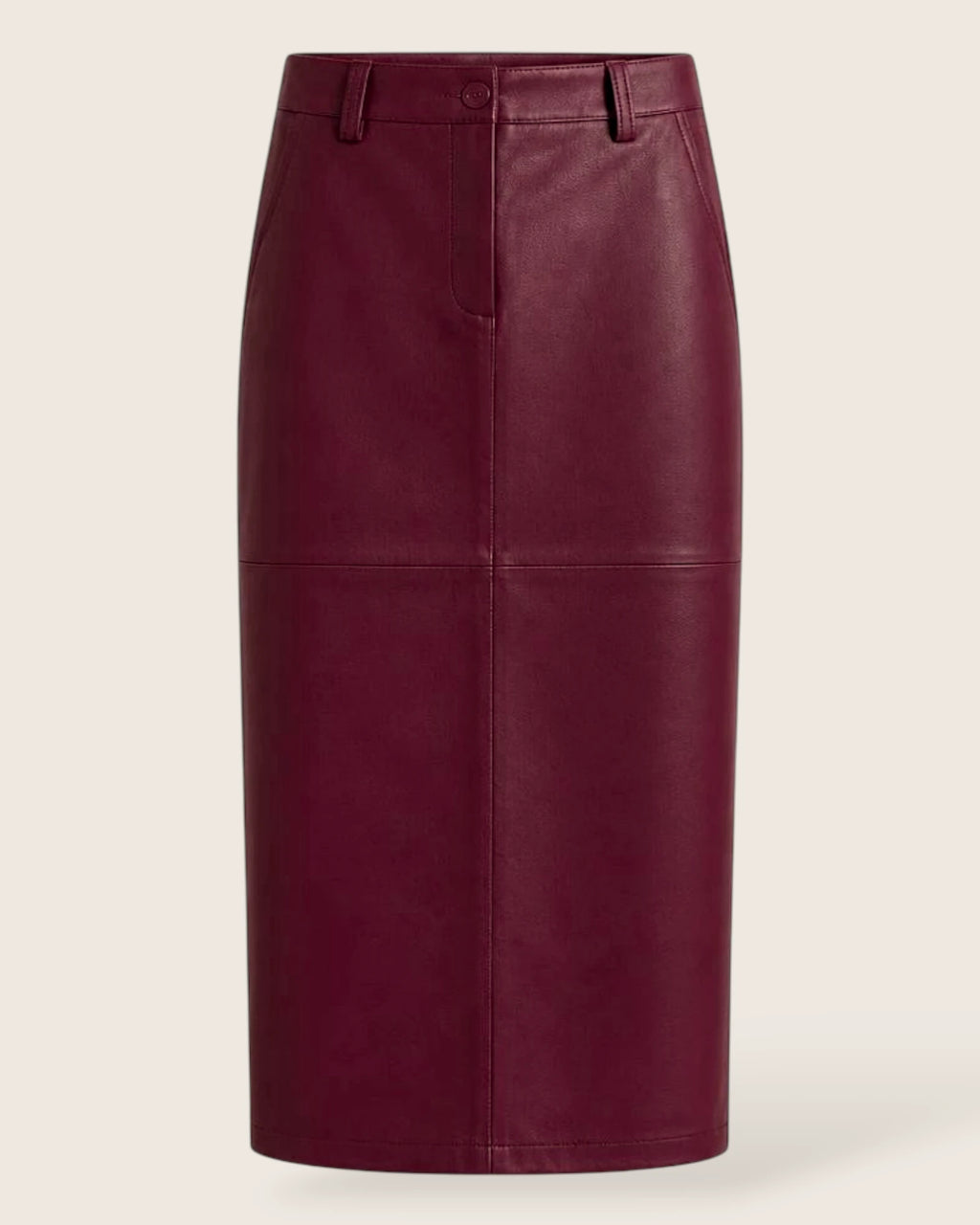 Amélie Leather Look Midi Skirt