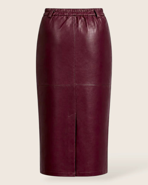 Amélie Leather Look Midi Skirt