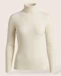 Off-White Merino Blend Rib Turtleneck